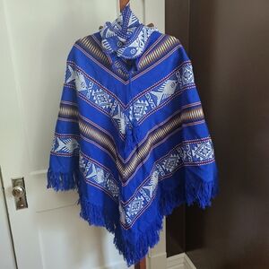 Vintage woven poncho
